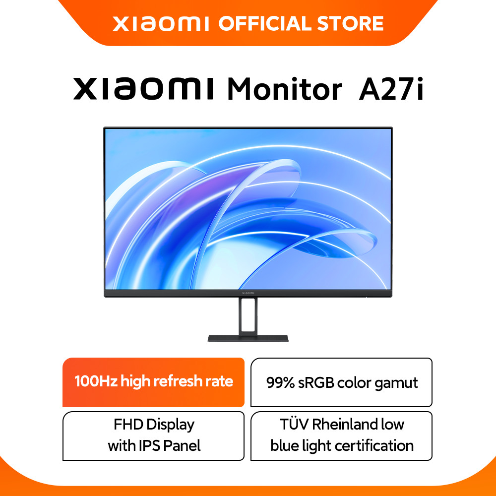 Official Xiaomi Monitor A27i | Bezel Tipis FHD 100Hz Bodi Tipis