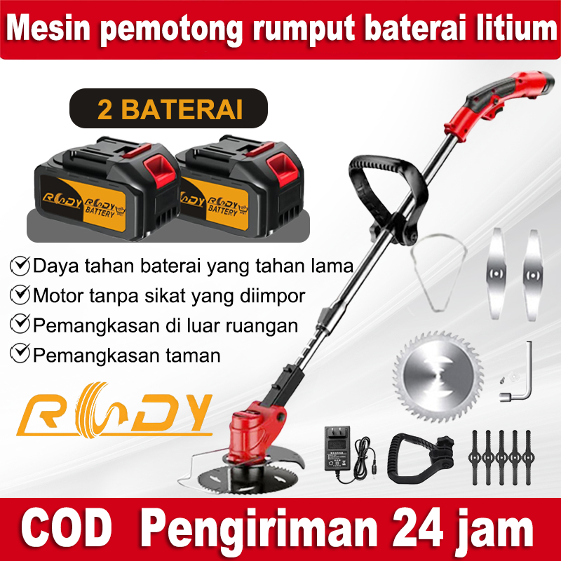 StarRUNDY Mesin potong rumput batrai Mesin pemotong rumput listrik pemotong rumput elektrik mesin pemotong rumput tanpa kabel