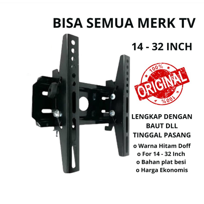 Star+Bracket TV LED LCD 32 40 43 24 21 29 17 14 Inch Dijamin Cocok 14 - 43 In 2 Arah Universal Breket TV Briket TV Braket TV Gantungan TV