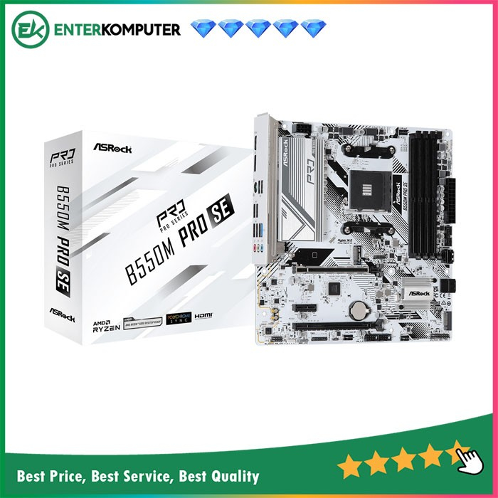 Star+Motherboard ASRock B550M Pro SE - AM4 AMD PRO565 DDR4 USB3.2 SATA3