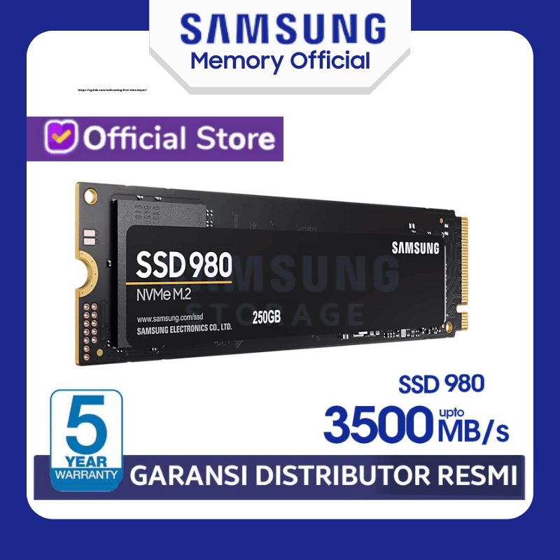 Samsung SSD 980 SSD M.2 NVME 500GB / 1TB / 250GB SSD M2 PCIe GEN3.0 NVME 2280 M.2 SSD Internal SSD WD SSD ADATA SSD SANDISK Garansi 5thn