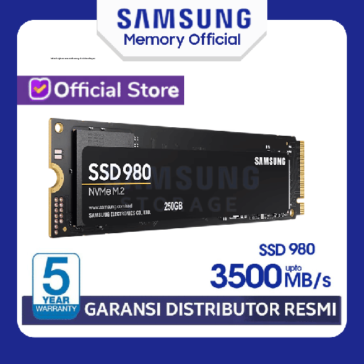 Samsung SSD 980 SSD M.2 NVME 500GB / 1TB / 250GB SSD M2 PCIe GEN3.0 NVME 2280 M.2 SSD Internal SSD WD SSD ADATA SSD SANDISK Garansi 5thn